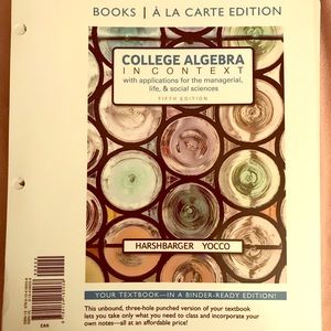 College Algebra In Context Looseleaf Textbook